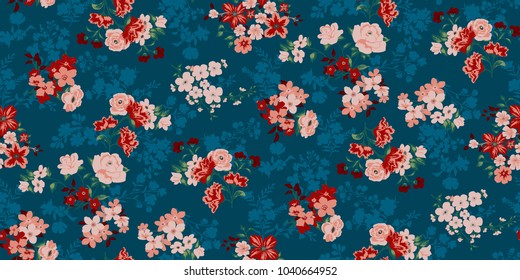 Seamless Floral Pattern in vector