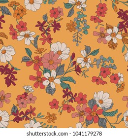Seamless Floral Pattern In Vector