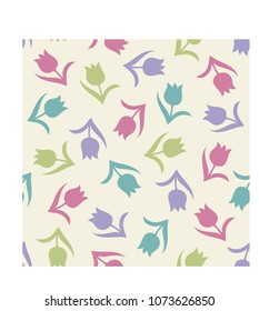 Seamless floral pattern in vector