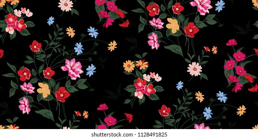 Seamless Floral Pattern Vector Stock Vector (Royalty Free) 581329246