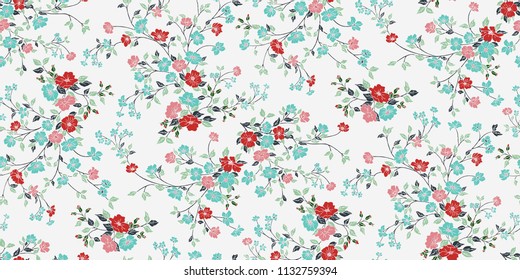 Seamless Floral Pattern in vector