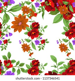 Seamless Floral Pattern in vector