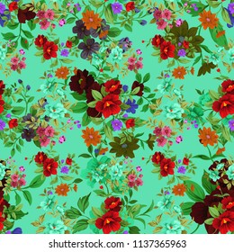 Seamless Floral Pattern in vector