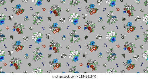 Seamless Floral Pattern in vector