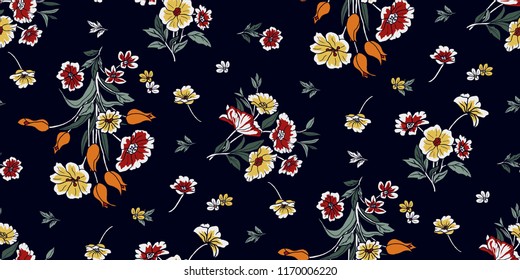 Seamless Floral Pattern in vector