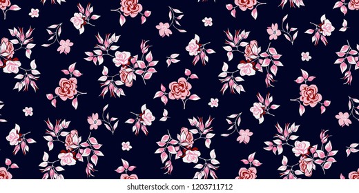 Seamless Floral Pattern in vector