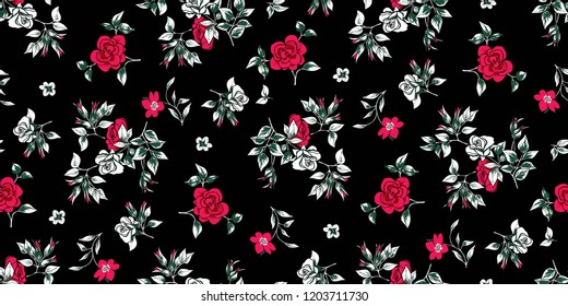 Seamless Floral Pattern in vector