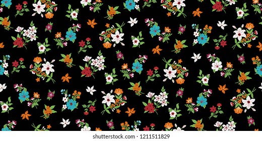 Seamless Floral Pattern in vector