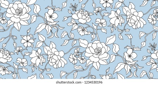Seamless Floral Pattern in vector