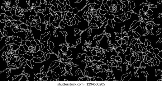 Seamless Floral Pattern in vector