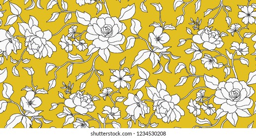 Seamless Floral Pattern in vector