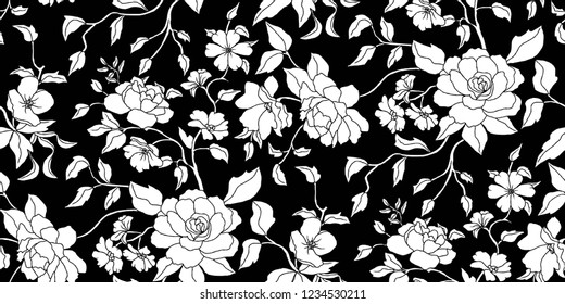 Seamless Floral Pattern in vector