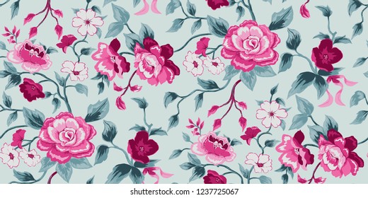 Seamless Floral Pattern in vector
