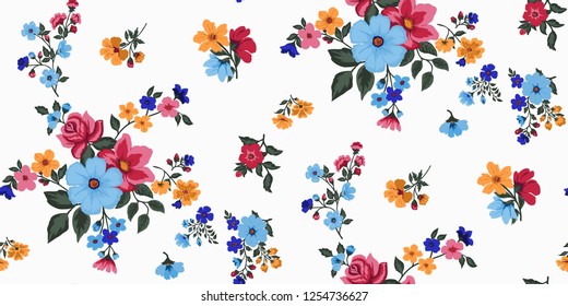 Seamless Floral Pattern in vector