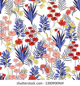 Seamless Floral Pattern in vector