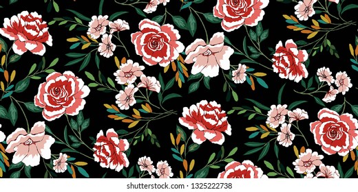 Seamless Floral Pattern in vector