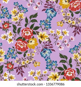 Seamless Floral Pattern in vector