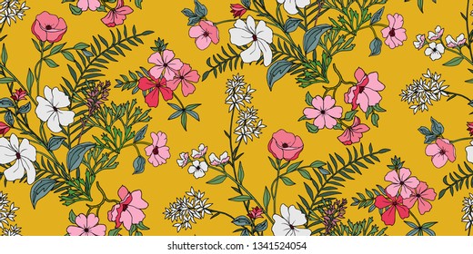 Seamless Floral Pattern in vector