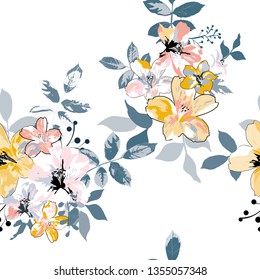 Seamless Floral Pattern in Vector - Vector 
