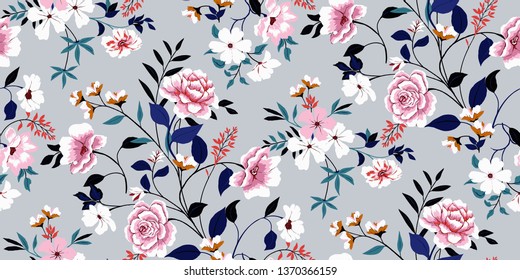 Seamless Floral Pattern in vector