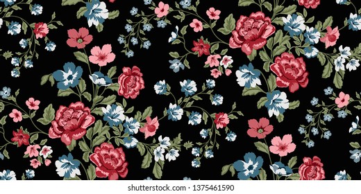 Seamless Floral Pattern in vector