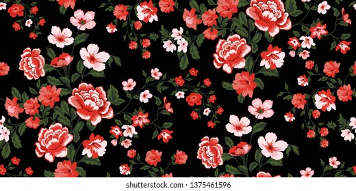Seamless Floral Pattern in vector