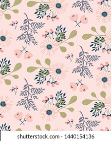 Seamless Floral Pattern in Vector