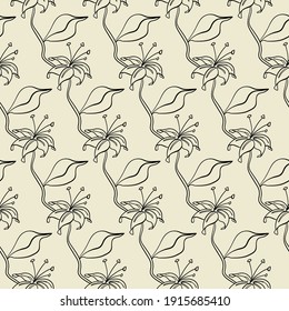 Seamless floral pattern in vector