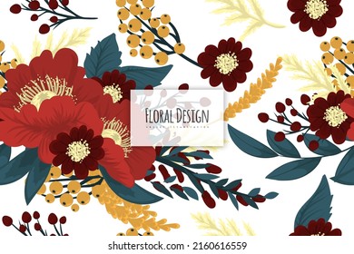 Seamless Floral Pattern in vector