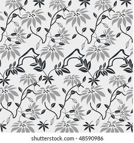 Sem emenda com padrão floral, vetor