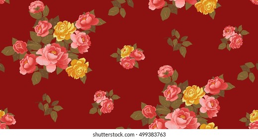 Seamless Floral Pattern in vector