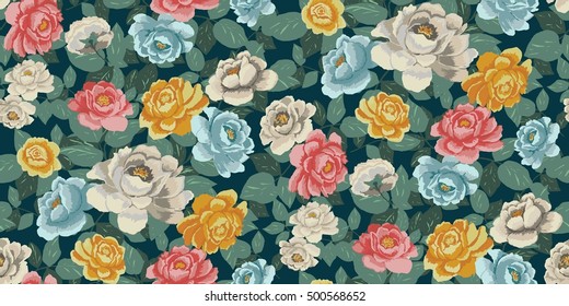 Seamless Floral Pattern in vector