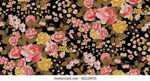 Seamless Floral Pattern in vector