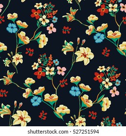 Seamless Floral Pattern in vector