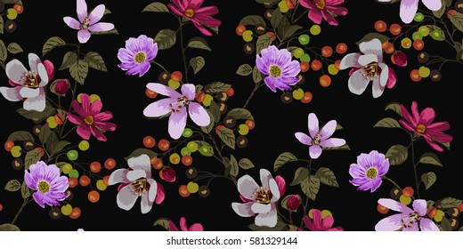 Seamless Floral Pattern in vector