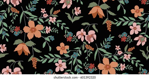 Seamless Floral Pattern in vector