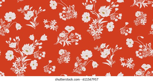 Seamless Floral Pattern In Vector