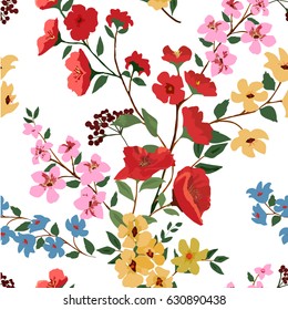 Seamless Floral Pattern in vector