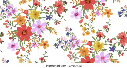 Seamless Floral Pattern in vector