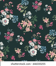 Seamless Floral Pattern in Vector