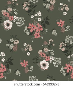 Seamless Floral Pattern in Vector