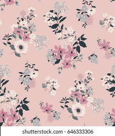 Seamless Floral Pattern In Vector