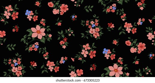 Seamless Floral Pattern in vector