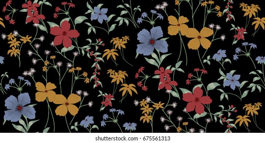 Seamless Floral Pattern in vector