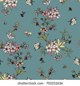 Seamless Floral Pattern in vector