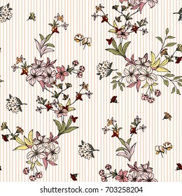 Seamless Floral Pattern in vector