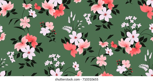 Seamless Floral Pattern in vector