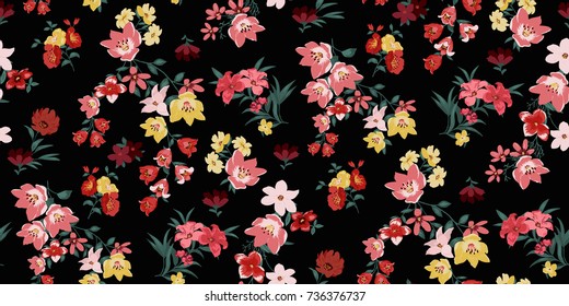 Seamless Floral Pattern in vector