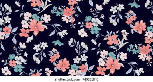 Seamless Floral Pattern In Vector