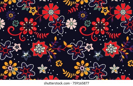 seamless floral pattern in vector
